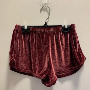Brandy Melville velvet shorts